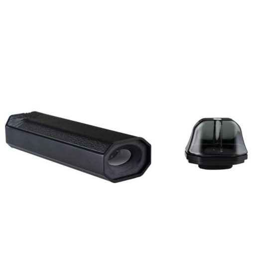 xvape-aria-vaporisateur-portable-2 Vue de l’appareil ouvert avec l’embout détaché (chambre visible)